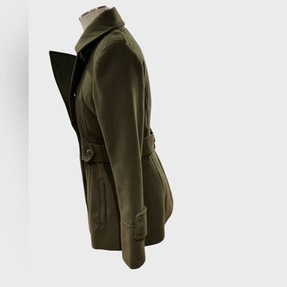 Jessica Simpson Olive Green Military Double Breasted Jacket Coat Women Medium - Picture 7 of 9